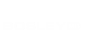 Bosley MD white logo